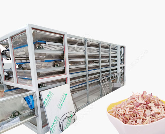 Continuous Onion Drying Dehydrator Machine With Mesh Belt